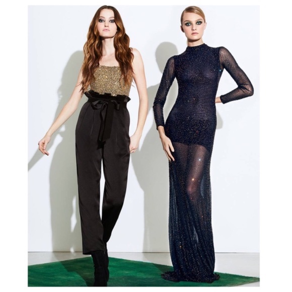 NWT, ALICE + OLIVIA Jeri Embellished Jumpsuit - Picture 3 of 7